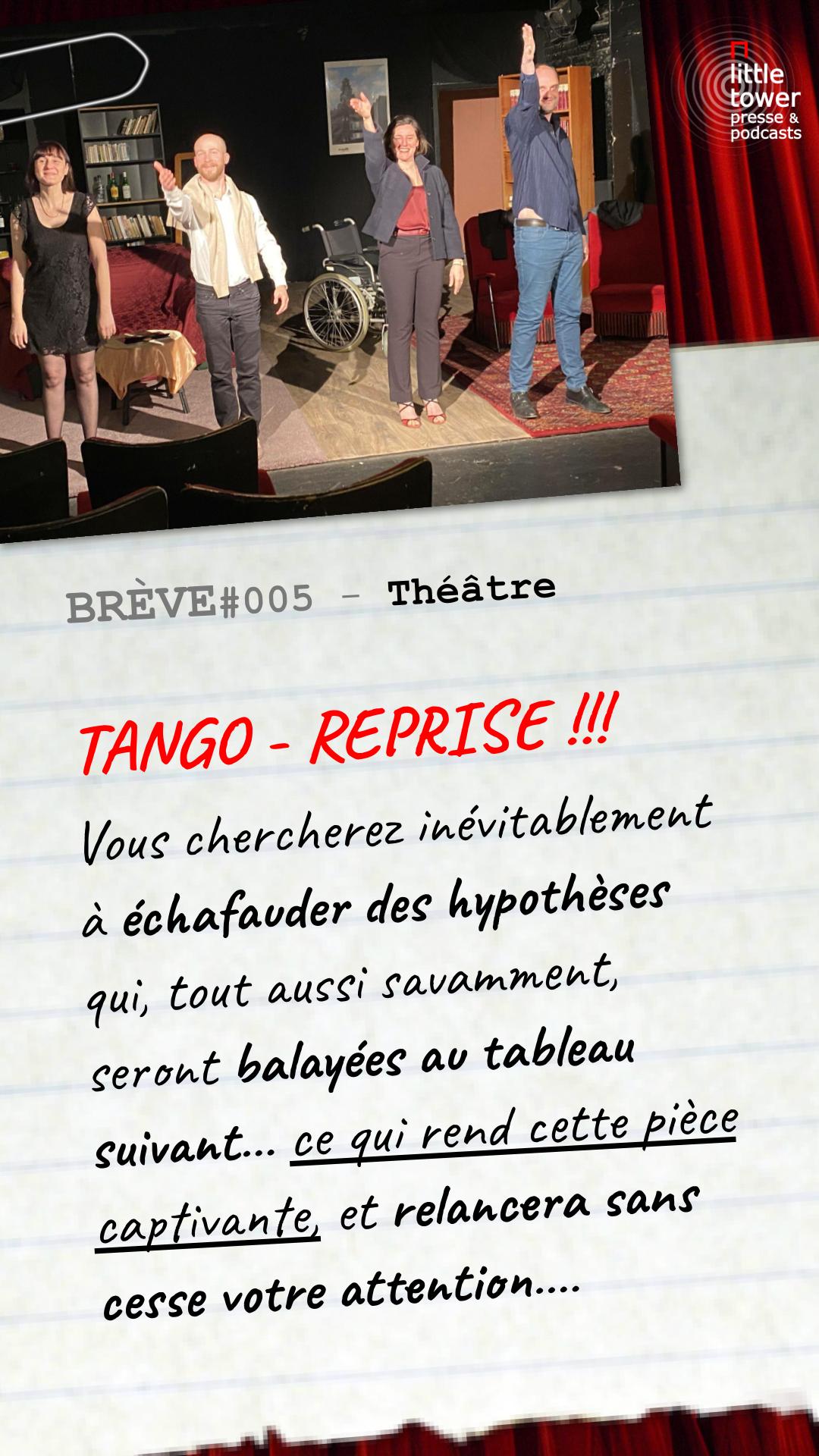 Tango pièce de théâtre
