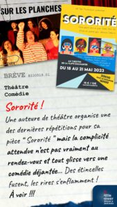 Sororité – Pièce de Théâtre – Brève #230519.01