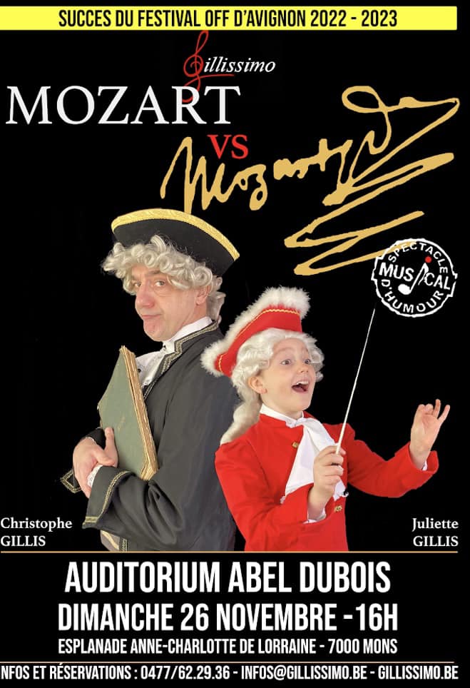 Mozart VS Mozart – Le spectacle d’humour musical et la famille Gillis sont sur les planches !